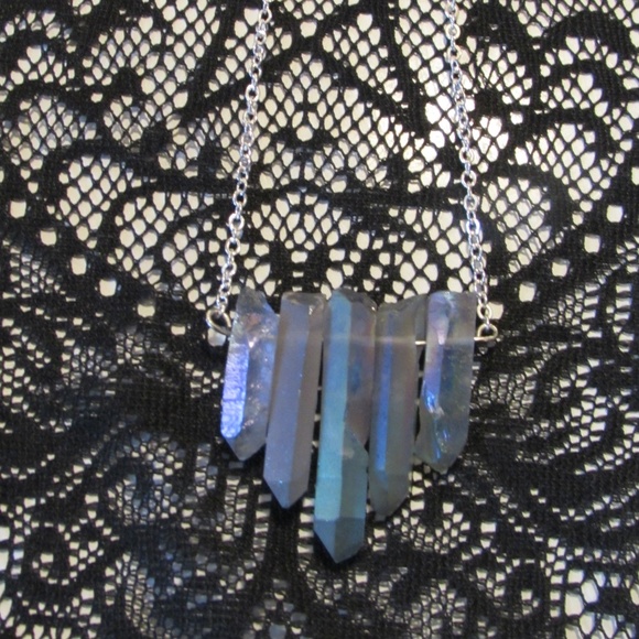 lady arachnid Jewelry - 💜 OOAK Handmade Lilac Aura quartz necklace 💜
